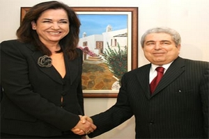 Συνάντηση Χριστόφια με Καραμανλή-Μπακογιάννη