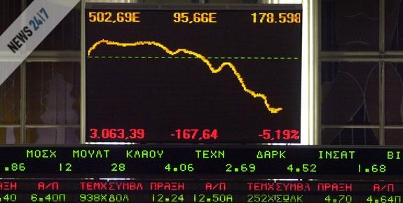 Μεγάλη πτώση στο χρηματιστήριο