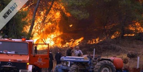 Φωτιές στην Άρτα και την Κρήτη