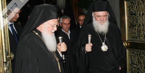 Ο πατριάρχης Βαρθολομαίος και ο αρχιεπίσκοπος Ιερώνυμος στην ΄Ιμβρο