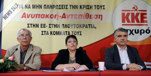 Παπαρήγα: “Να φέρουν αποδείξεις”