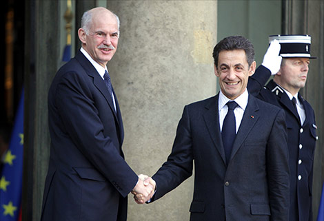 Ο Παπανδρέου βλέπει εκτάκτως τον Σαρκοζί