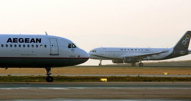Ματαιώσεις πτήσεων από Aegean και Olympic Air