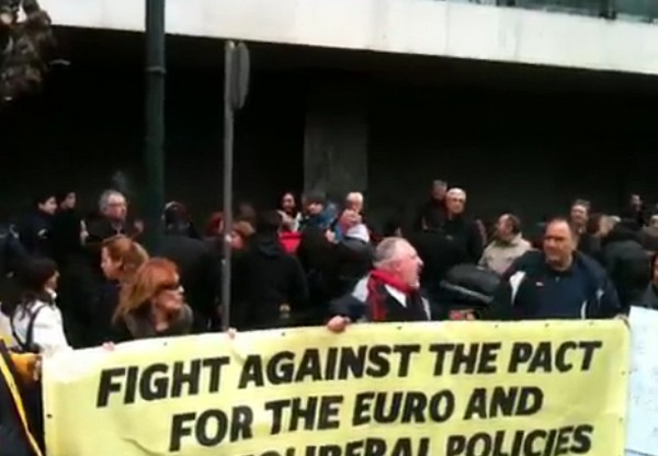 Παράσταση διαμαρτυρίας ΓΣΕΕ-ΑΔΕΔΥ στο Σύνταγμα