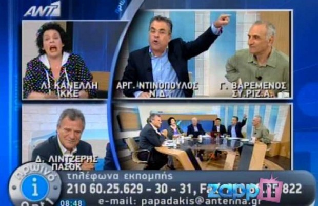 Άγριος καβγάς Κανέλλη – Ντινόπουλου: Ο “ξετσίπωτος” και η “τηλεκομμουνίστρια”