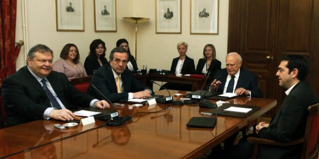 Τα πρακτικά της σύσκεψης Σαμαρά, Βενιζέλου, Τσίπρα υπό τον Κάρολο Παπούλια