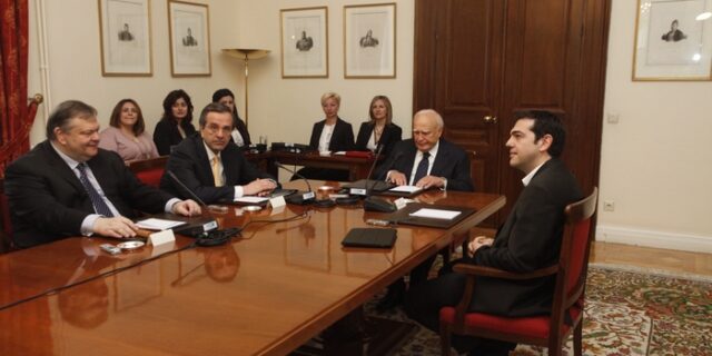 Οι διάλογοι Σαμαρά – Τσίπρα- Βενιζέλου στο Προεδρικό