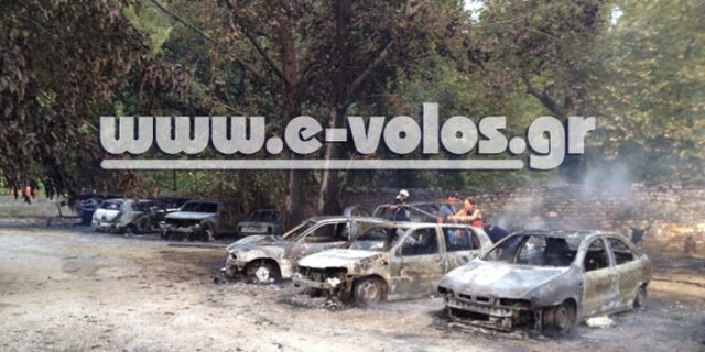 Παρανάλωμα του πυρός 15 αυτοκίνητα στο Πήλιο