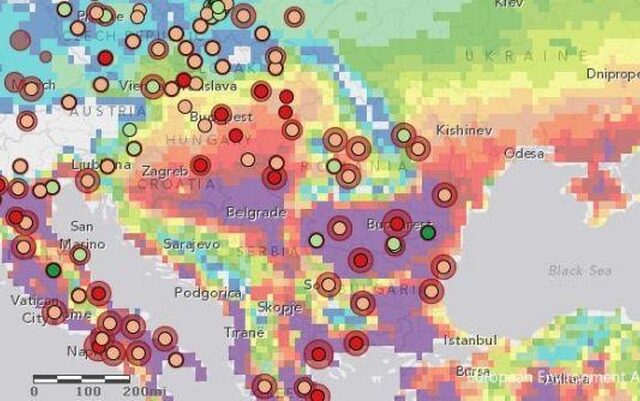 Διαδραστικός χάρτης για τους καύσωνες που θα πλήξουν την Ευρώπη
