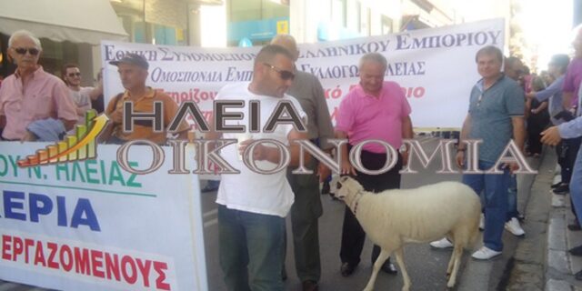 Μια…προβατίνα ηγείται της πορείας στον Πύργο