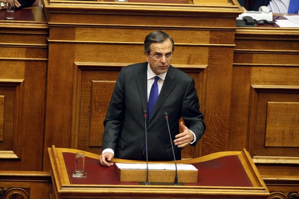 Σαμαράς: Σήμερα ψηφίζουμε για το εάν θα μείνει η Ελλάδα στην ευρωζώνη