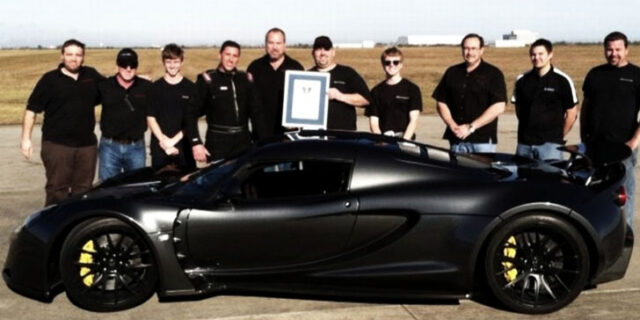 Hennessey Venom. Στο βιβλίο Γκινες για την επιτάχυνσή του