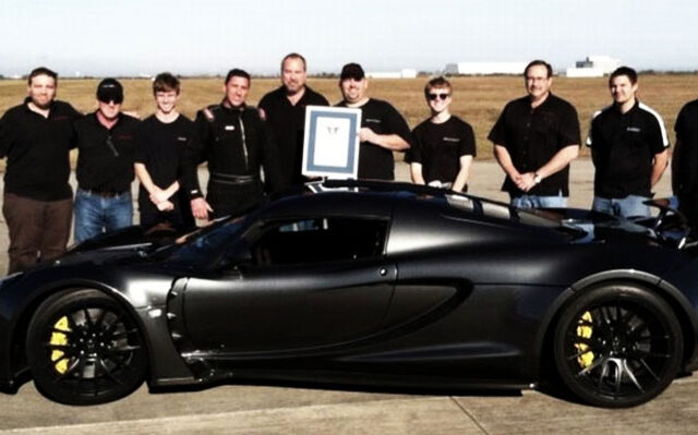 Hennessey Venom. Στο βιβλίο Γκινες για την επιτάχυνσή του