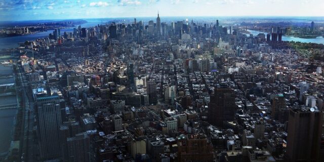 Κοιτάζοντας από τον 100ο όροφο του One World trade Center