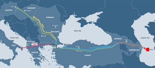 Επισημοποιήθηκε η επιλογή του αγωγού ΤΑΡ. Το αζέρικο αέριο περνάει και από Ελλάδα