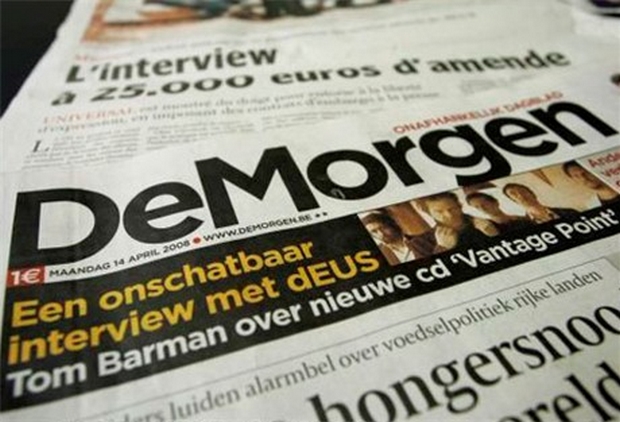 Η De Morgen “φιλοξενεί” τη διαμαρτυρία Βέλγων δημοσιογράφων για την ΕΡΤ