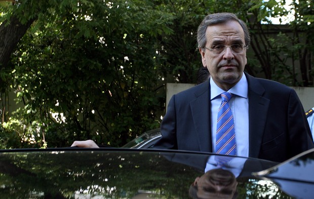 Ο Α. Σαμαράς στο Κέντρο Επιχειρήσεων του Αρχηγείου Στόλου