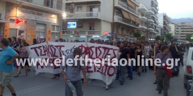 Δυναμικό αντιφασιστικό συλλαλητήριο στην Καλαμάτα