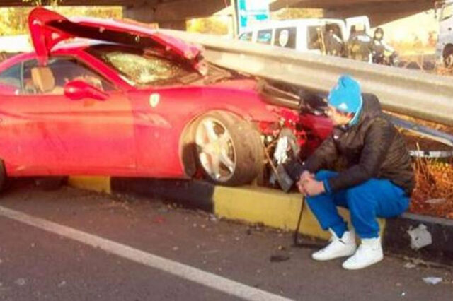 Το αλκοόλ, ο Ουκρανός ποδοσφαιριστής Milevskiy και η διαλυμένη Ferrari California