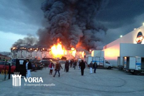 Σέρρες: Υπό έλεγχο η μεγάλη φωτιά στις εγκαταστάσεις της Κρι Κρι
