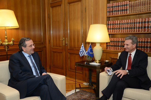 Κρίσιμα ενεργειακά θέματα στη συνάντηση Σαμαρά – Έτινγκερ