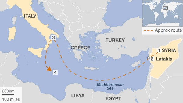 Περιβαλλοντική βόμβα από τη Συρία: Χημικά θα καταστραφούν δυτικά της Κρήτης