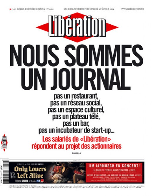 Το απεργιακό φύλλο της Liberation: Είμαστε εφημερίδα, όχι μπαρ, εστιατόριο, τηλεοπτικό πλατό