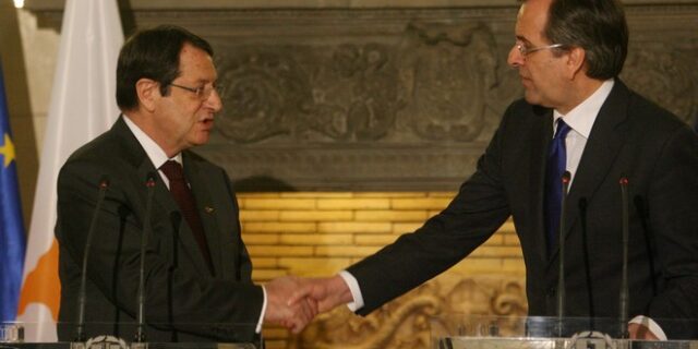 Σαμαράς σε Αναστασιάδη: Σας στηρίζουμε για βιώσιμη λύση στο Κυπριακό