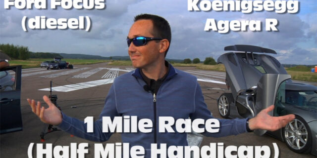 ΒΙΝΤΕΟ. Ford Focus Wagon (115Ηp) VS Koenigsegg Agera R (1.140Ηp). Διασκεδαστικό να το βλέπεις