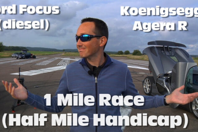 ΒΙΝΤΕΟ. Ford Focus Wagon (115Ηp) VS Koenigsegg Agera R (1.140Ηp). Διασκεδαστικό να το βλέπεις