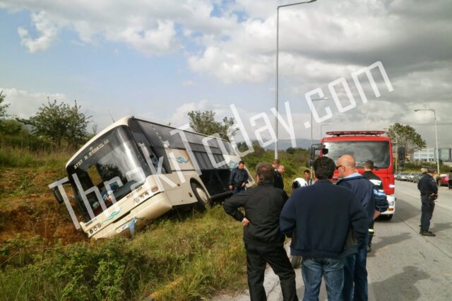 Ξάνθη: Ανετράπη λεωφορείο του ΚΤΕΛ