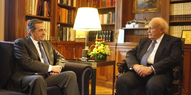 Σαμαράς σε Παπούλια: Στόχος μας η ανάπτυξη για να διορθώσουμε λάθη και αδικίες