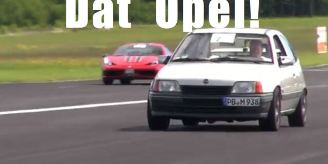 BINTEO. Το Opel Kadett που δείχνει τις εξατμίσεις του σε Ferrari 458 Speciale και Porsche 997 Turbo S