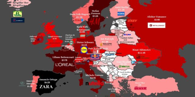 Χάρτης: Αυτοί είναι οι πλουσιότεροι της Ευρώπης