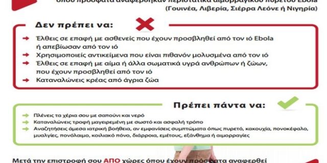 Τι πρέπει να γνωρίζουμε για τον Έμπολα: Πώς μεταδίδεται, οδηγίες και συστάσεις