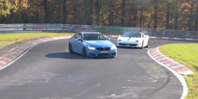 ΒΙΝΤΕΟ. «Χορευτικές φιγούρες» από μια BMW M4 μπροστά από την Ferrari 458