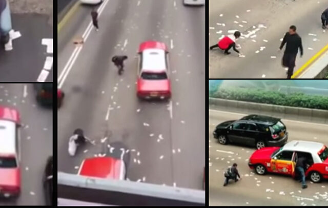 Βίντεο. Χριστουγεννιάτικος μπουναμάς. Μαζεύοντας δολάρια σε δρόμο του Χονγκ Κονγκ
