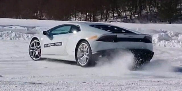 Βίντεο: Ντριφτάροντας στο χιόνι με μια Lamborghini Huracan