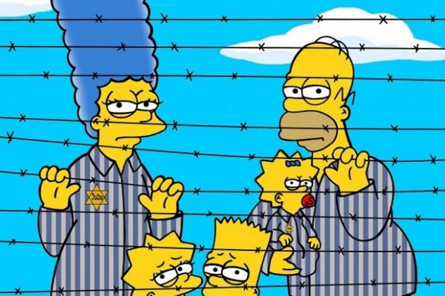 Οι Simpsons του aleXsandro Palombo, φυλακισμένοι Εβραίοι στο Άουσβιτς