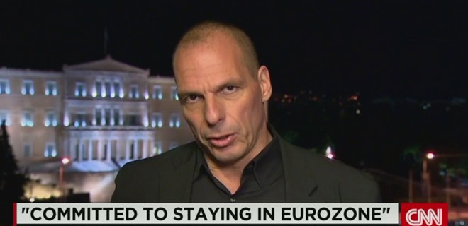 Ο Βαρουφάκης στο CNN: Είναι δεδομένο ότι η Ελλάδα θα παραμείνει στο ευρώ