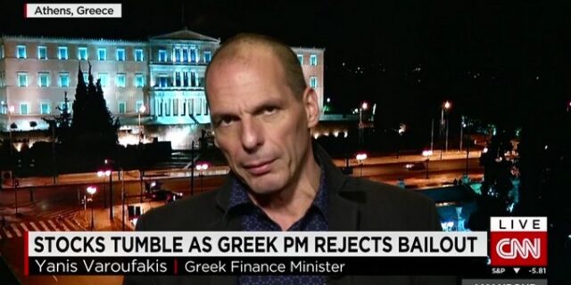 Βαρουφάκης στο CNN: Η Ελλάδα ήταν μια άρρωστη αγελάδα. Μαστιγώνοντας τη, δεν μπορεί να βγάλει άλλο γάλα