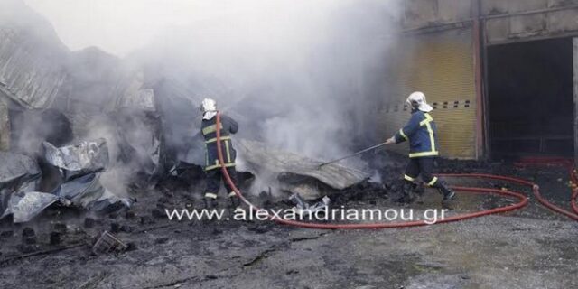 Πέλλα: Φωτιά κατέστρεψε ολοσχερώς διαλογητήριο φρούτων