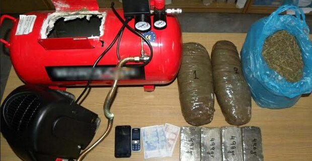 Έκρυβε μέσα σε κομπρεσέρ αέρα 2 κιλά ηρωίνη και 4 κιλά κάνναβη
