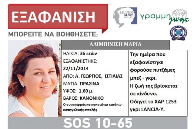 Βρέθηκε σε χαράδρα το αυτοκίνητο της Μαρίας Αλιμπινίση που είχε βρεθεί νεκρή στη θάλασσα