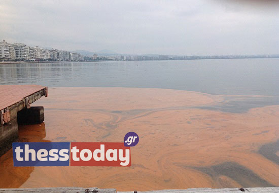Εντυπωσιακές φωτογραφίες: Γιατί ο Θερμαϊκός βάφτηκε κόκκινος