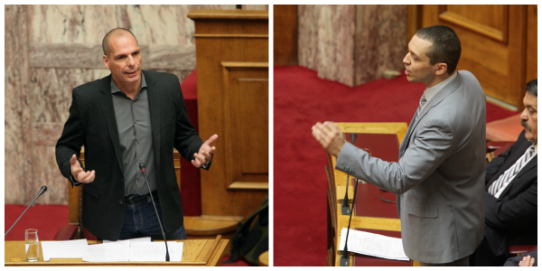 Βαρουφάκης προς Κασιδιάρη: Είστε στη φυλακή για τις εγκληματικές σας πράξεις και όχι για αντίσταση κατά του μνημονίου