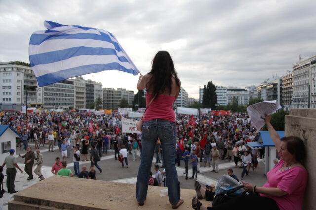 Συγκέντρωση κατά της λιτότητας, στο Σύνταγμα