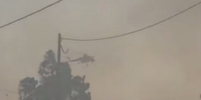 Βίντεο: Ελικόπτερο της πυροσβεστικής κινδύνευσε να πέσει σε βενζινάδικο