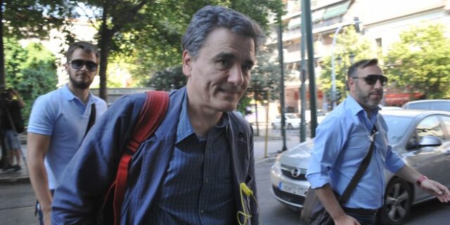 Συνάντηση Ευκλείδη Τσακαλώτου με τον νομπελίστα οικονομολόγο Τζόζεφ Στίγκλιτς