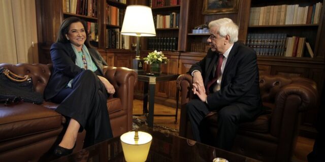 Η συνάντηση της Ντόρας Μπακογιάννη με τον Πρόεδρο της Δημοκρατίας